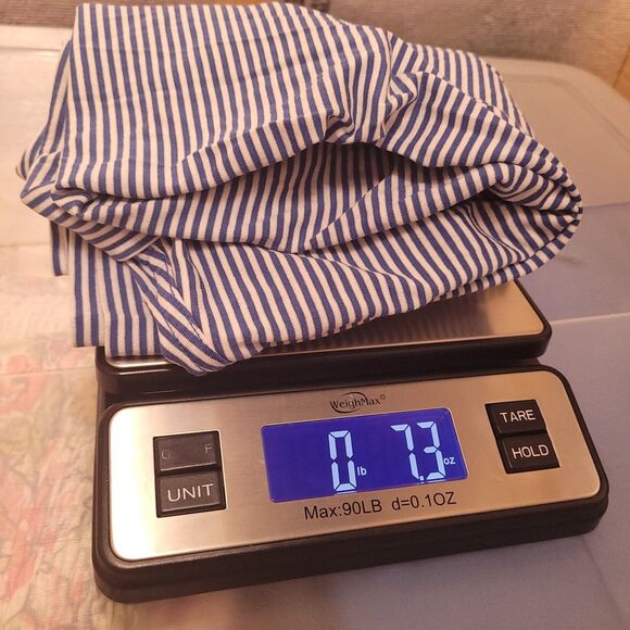 J Mclaughlin Polo Shirt Mens Large Striped Blue, White Pima Cotton Golf - Picture 11 of 11